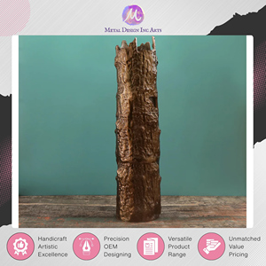 Wide Product Range Hot Selling Excellent Quality <b>Bronze</b> Color Round Bark Shape Large Aluminum <b>Vase</b> to Hold Flowers on Sale - Product Image 5
