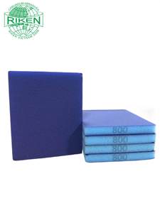 RIKEN OEM ฟองน้ำขัดทราย รูปทรงสี่เหลี่ยมผืนผ้า ขนาด 25 มม. ความหยาบ 800 กริต สีน้ำเงิน แผ่นโฟมขัดเงา - Product Image 2