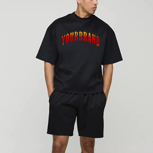 Ensemble léger pour homme, t-shirt et short à séchage rapide, design personnalisé, vêtements décontractés d'été avec taille et logo sur mesure - Product Image 5