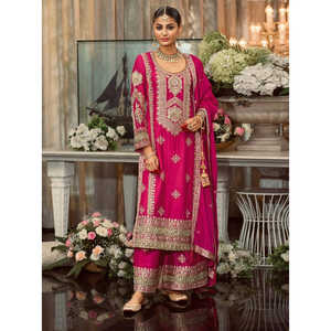 Ensemble de vêtements de soirée haut et bas Dupatta pour femmes styliste - Product Image 1