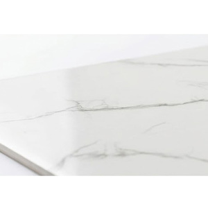 Carrelage en porcelaine brillant de luxe 60x60cm, aspect marbre blanc, pour sol et mur intérieur, design moderne, carreaux polis et émaillés - Product Image 4