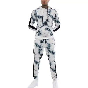 Conjunto Deportivo Ligero con Capucha y Tie Dye para Hombre, 2 en 1, Manga Larga, Corte Regular, Sudadera Estilo Urbano con Bolsillos Laterales y Cierre con Cordón - Product Image 1