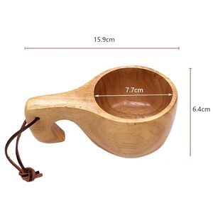 Taza Kuksa de Madera Hecha a Mano, Precio Accesible, Estilo Nórdico, para Café, Camping, Senderismo, Viajes y Uso Diario - Product Image 3