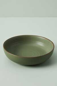 Bol à soupe en céramique fait main avec motif de plantes vertes, design chinois traditionnel, forme ronde - Product Image 4