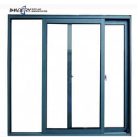Fenêtre en Aluminium Incassable Coulissante Standard, Fenêtre Coulissante Réglable en Aluminium avec Double Vitrage Trempé
