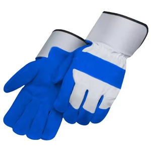 High Quality Canadian Rigger Cowhide Split Leather Working <b>Gloves</b> <b>Long</b> Cuff Flexible Industrial Safety <b>Gloves</b> Anti-Static - Product Image 4