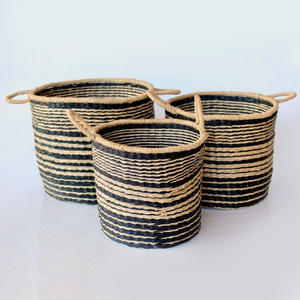 Big seagrass storage <b>basket</b> living space arrangement low price large size sea grass <b>baskets</b> - Product Image 4