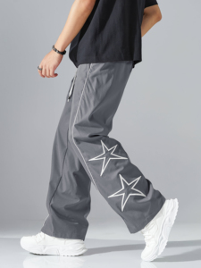 Pantalones Deportivos Ajustados para Hombre, Negros, Formales, de Cintura Alta, con Cintura Elástica Bordada, para Bodas y Fiestas - Product Image 1
