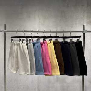 Pantalones Cortos de Lona 100% Algodón para Hombre, Casuales, Sólidos, de Cintura Media, Elásticos, Transpirables, de Secado Rápido, Antiarrugas, con Logotipo Personalizado en la Parte Delantera - Product Image 2