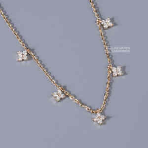 Colgante de Lujo de Plata S925 con Moissanita de Corte Redondo para Mujer, Calidad VS EF, con Veinte Piedras, Regalo de Joyería para Aniversario de Bodas - Product Image 3