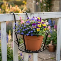 Étagère à plantes en métal écologique auto-arrosante avec revêtement époxy pour décoration d'angle, entrée et couloir, utilisation en jardin