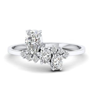 Bague en argent sterling 925 avec grappe de moissanite, design original REYES, luxe, or jaune 14 carats, bijoux fins pour femmes, fiançailles - Product Image 5