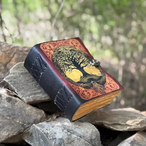 Vintage Tree Life <b>Leather</b> Journal Notebook 5 X 7 Inches A5 Size Spiral Style Organizer Custom Logo Paper Cover <b>Diary</b> Deckle edge - Product Image 5