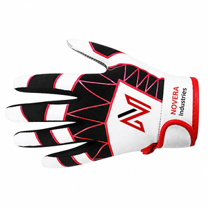 Gants de frappe pour enfants NOVERA INDUSTRIES pour baseball/softball, fermeture auto-agrippante, en cuir, doigts entiers, légers, séchage rapide - Product Image 3