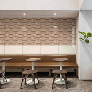 Elegante azulejo de cerámica blanco brillante de 300x600, estilo moderno minimalista para oficinas corporativas e infraestructura comercial - Product Image 3