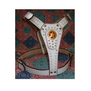 Heavy-Duty Reflective Padded Eco-Friendly <b>Black</b> Dog <b>Harness</b> No-Pull Leather with Animal Pattern Adjustable OEM/Bulk Discounts - Product Image 1
