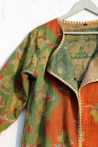 Kantha Algodón Multicolor Patchwork Abrigo Baño Abrigo Algodón Kantha Abrigo Mujer Chaqueta - Product Image 4