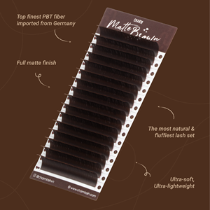 ขนตาปลอมสีน้ำตาล Charmlash ขายส่ง รุ่น Mocha Brown ขนตาต่อสีน้ำตาล ถาดขนตาหลากขนาด รับผลิตแบรนด์ส่วนตัว แบบด้าน - Product Image 4