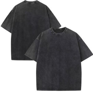 Camiseta de tela gruesa 100% algodón premium, hecha a medida, con lavado ácido y estilo oversized, y camiseta transpirable de estilo urbano para hombres y mujeres. - Product Image 3