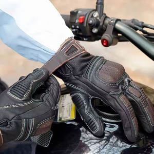 Nouveaux gants de moto pour hommes personnalisés, légers, anti-UV, antidérapants, en cuir PU, imperméables, respirants, à doigts entiers - Product Image 3