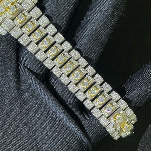 Relojes de Hip Hop Clásicos Unisex, Hechos a Mano, con Joyas de Belleza, Diamantes Moissanite VVS1, Acero Inoxidable, Resistentes al Agua 100 Bar - Product Image 3