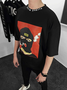 T-shirts personnalisés en molleton 100 % coton biologique 320 g pour hommes, coupe ample, ultra doux, écologiques, style streetwear, vente en gros 2026 - Product Image 2