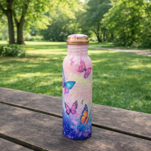 Regalo para Eid, Botella Decorativa de Cobre con Estampado Floral, Transparente, a Prueba de Fugas, para Uso en Hoteles, Estilo Botella de Cerveza - Product Image 5