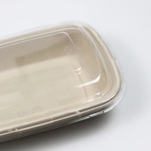 New 1000Ml Sugarcane Bagasse Biodegradable Disposable <b>Takeaway</b> Food Packaging Box with Lid Unbleached Anti Leak Food <b>Containers</b> - Product Image 4