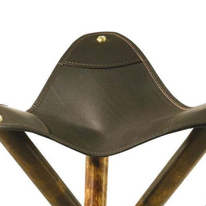 Wholesale Price Tripod Wooden <b>Folding</b> <b>Stool</b> Leather Seat Camping Outdoor Fishing Hunting <b>Stool</b> - Product Image 4
