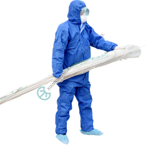 Overol de Trabajo Desechable Azul SMS, Overol de Protección para Taller, Traje de Trabajo No Tejido para Pintura en Aerosol, Venta al Por Mayor - Product Image 6