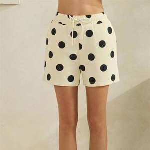 Custom Logo New Designer Fashion Women's Summer Eco-Friendly Streetwear <b>Boxer</b> Shorts Casual Mid-Rise Side Polka Dot Print Track - Product Image 3