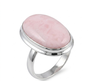 Large Natural Pink <b>Opal</b> <b>Ring</b> Pure 925 Sterling Silver Rose & Yellow Gold Plated Oval Cabochon Gemstone Statement Cocktail <b>Ring</b> - Product Image 1