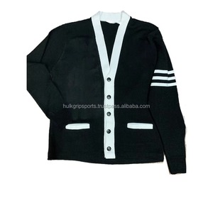 Cárdigan de hermandad griega con cuello en V para mujer, suéteres acrílicos tejidos, logotipo bordado universitario, cárdigan varsity. - Product Image 4