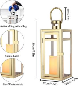 Lanterne en métal haut de gamme pour bougie, idéale pour la maison, le jardin, la terrasse, les mariages, les événements, comme centre de table décoratif, vente en gros, export, décoration - Product Image 6