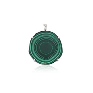 Colgante de Plata 925 con Malaquita para Mujer, Joyería Fina al por Mayor - Product Image 1