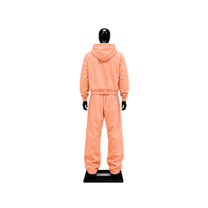 Conjunto Deportivo Personalizado Color Rosa Melocotón para Hombre, Sudadera con Cierre y Pantalones Jogger, Logotipo Bordado, Estilo Urbano, Ropa Deportiva al Por Mayor - Product Image 2