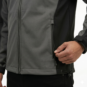 Veste à capuche softshell de course moto OEM respirante % polyester, sublimation personnalisée, imperméable, coupe-vent, vêtements de sport - Product Image 2
