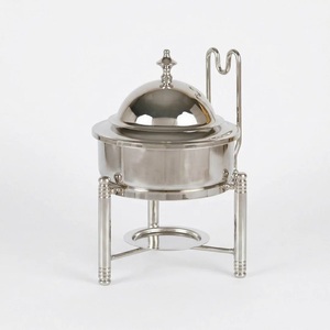 Luxury Stainless Steel Chafing Dish Buffet Server Round Food Warmer with Lid Durable Non-Stick Hotel Catering Serving <b>Set</b> - Product Image 5