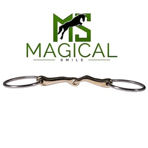 Mors de cheval de haute qualité sur mesure, à anneau détachable, à courbe haute - 14 mm, en argent allemand et acier inoxydable - Product Image 5