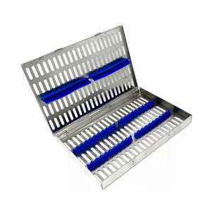 Bandeja para esterilización de cassettes, manual, para clínica, 20 instrumentos, dental, quirúrgico, para autoclave, longitud 11.1'', ancho 7.2'', altura 1.15'' - Product Image 3