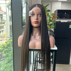 Precio al por Mayor, Cabello Humano Vietnamita 100% Virgen, Extensiones de Cabello con Trama de Encaje, Liso Natural, Color Natural, Super Doble Trama - Product Image 6