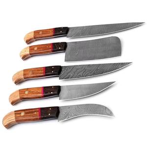 Handmade High Quality 5-PieceDamascus Steel Chef <b>Knives</b> Customized Handle <b>Sharp</b> Serrated Edge for Multi-Purpose Eco-Friendly - Product Image 2