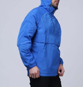 Veste coupe-vent en nylon surdimensionnée personnalisée avec logo pour homme, idéale pour l'entraînement et le jogging - Product Image 2