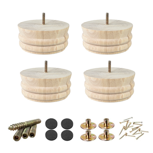 Pata de Mueble de Madera Maciza de Base Ancha para Sofá, Cama o Mesa, Resistente, Diseño Tradicional, Fácil Instalación, Personalizable OEM - Product Image 5