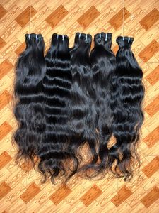 Extensiones de Cabello Humano Remy Indio, Ondulado, Doble Trama, Hechas a Máquina, Color Negro, Longitud Completa - Product Image 5