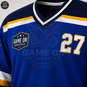 Conjunto de Uniforme de Hockey sobre Hielo con Cuello en V, Ropa Deportiva Personalizada para Equipos, Transpirable, Ropa para Partidos, Impresión por Sublimación, Fabricación OEM/ODM, Bajo MOQ - Product Image 3