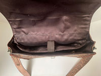 Fabriqué à la main Western porte-documents en cuir véritable Buck Stitch sac de travail pour les femmes dissimulé transporter bandoulière pochette d'ordinateur