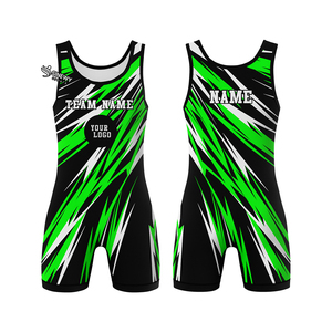 Factory Wholesale Custom Design Wrestling <b>Singlet</b> with Front Logo 100% Polyester Breathable & Quick Dry - Product Image 4