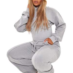 Conjunto de Sudadera con Capucha Extra Grande Personalizada para Mujer, 100% Algodón, Ropa Urbana de Invierno, Fabricante de Sudaderas con Capucha - Product Image 3