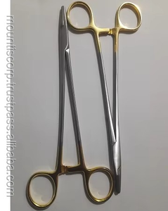 Porte-aiguilles en acier inoxydable MAYO HEGAR avec poignée dorée, inserts en carbure de tungstène de qualité TC, forceps GUJJAR SURGICAL - Product Image 4